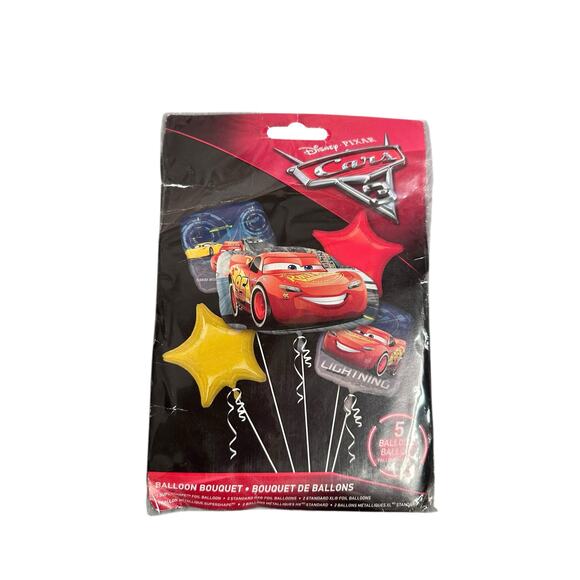 Disney Pixar Cars 3 Balloon Bouquet – Lightning McQueen Party Decor (5 Balloons) - Picture 8 of 10